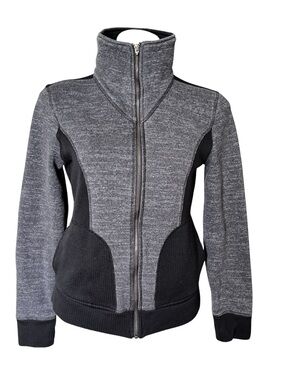 Prana Tobi full zip sweater jacket colorblock pockets size large